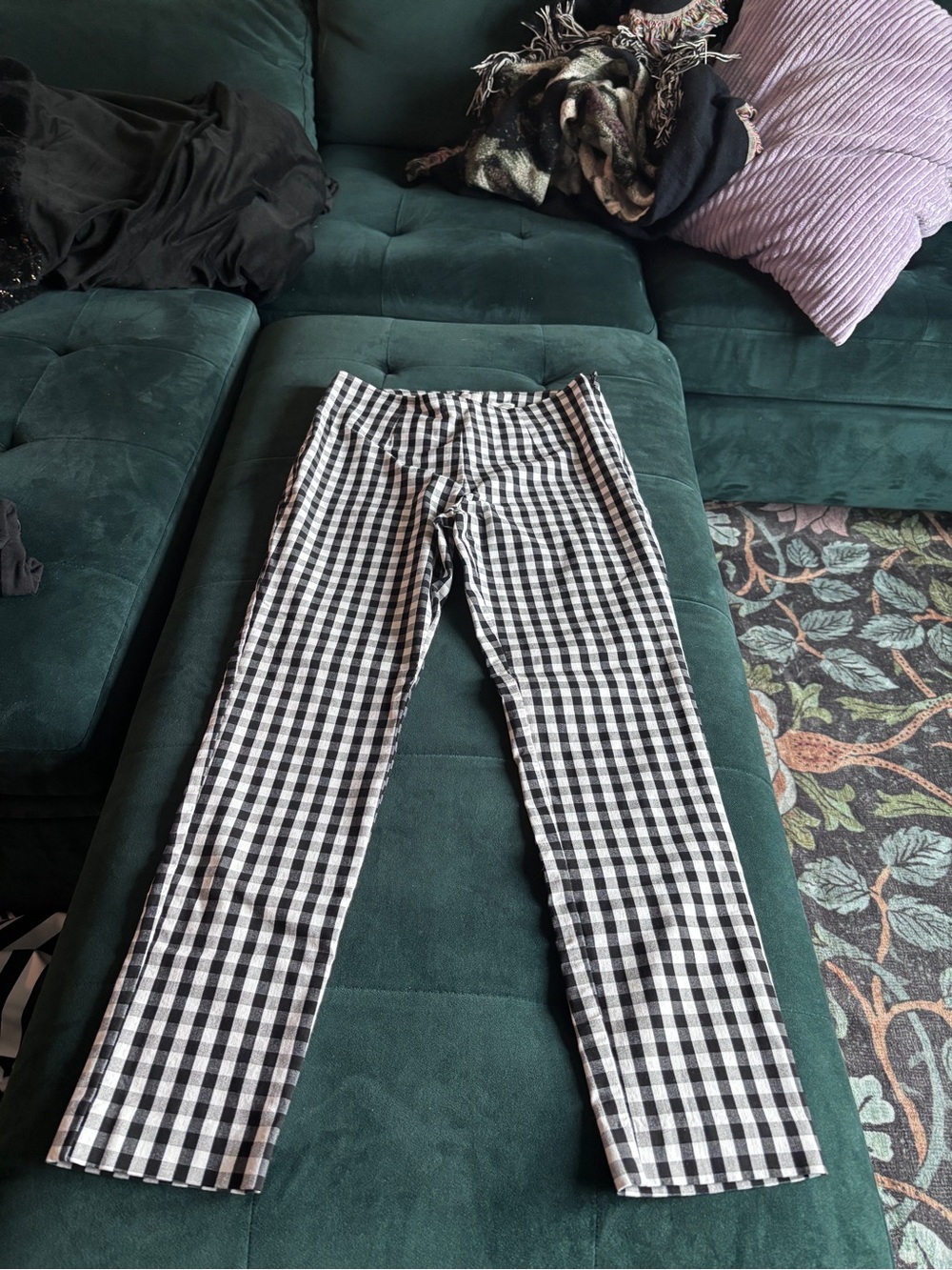 a new day Black and White Gingham Pants